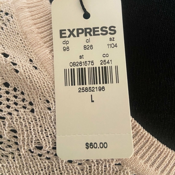 New Express Puff Sleeve Top Large - Picture 3 of 3